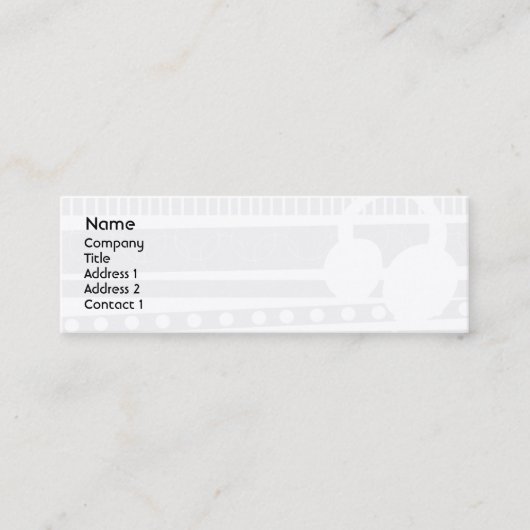 細いヘッドホーン- スキニー名刺 (正面)