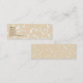 細いベージュ色葉- スキニー名刺 (正面/裏面)