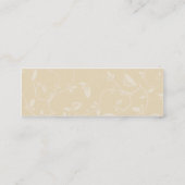 細いベージュ色葉- スキニー名刺 (裏面)