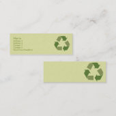 細いリサイクル- スキニー名刺 (正面/裏面)