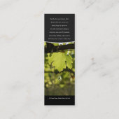 細いワイナリーのブドウ園のブドウビジネスプロフィール スキニー名刺 (裏面)