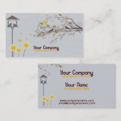 細いヴィンテージの庭の名刺 名刺 (正面/裏面)