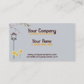 細いヴィンテージの庭の名刺 名刺 (裏面)