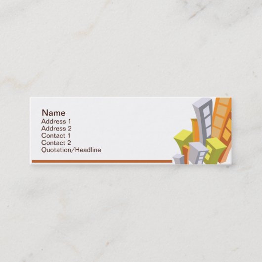 細い不動産- スキニー名刺 (正面)