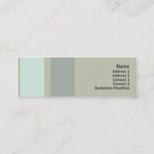 細い中性- スキニー名刺 (正面)