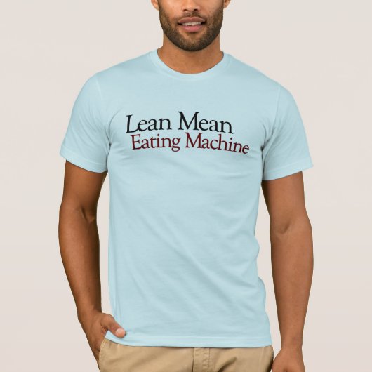 細い中間の食べ物機械 Tシャツ (正面)