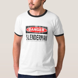 細い人の危険のSignboard Tシャツ