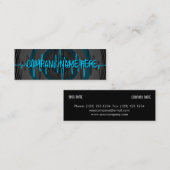 細い健全な淡いブルーの暗い名刺 スキニー名刺 (正面/裏面)