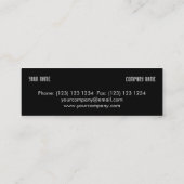 細い健全な淡いブルーの暗い名刺 スキニー名刺 (裏面)