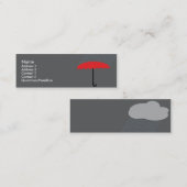 細い傘- スキニー名刺 (正面/裏面)