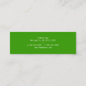 細い勾配の上部都心のHH スキニー名刺 (裏面)