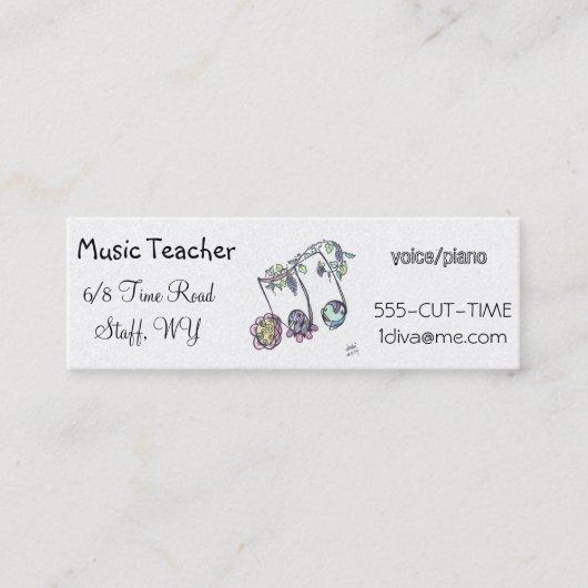 細い名刺 スキニー名刺 (正面)