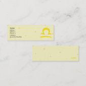 細い天秤座- スキニー名刺 (正面/裏面)