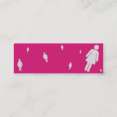 細い女性の印- スキニー名刺 (裏面)