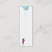 細い女性- スキニー名刺 (裏面)