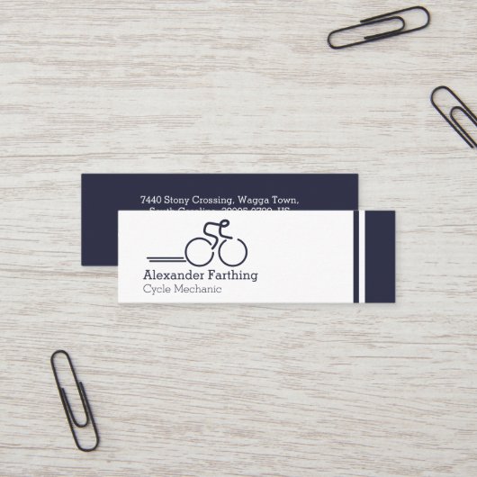 細い専門周期の名刺 スキニー名刺 (正面/裏面インサイチュ)