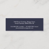 細い専門周期ガイドの名刺 スキニー名刺 (裏面)