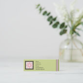 細い小型デイジーは呼出し/お母さんカードを縞で飾ります コーリングカード (スタンド正面)