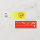 細い平和- スキニー名刺 (正面/裏面)