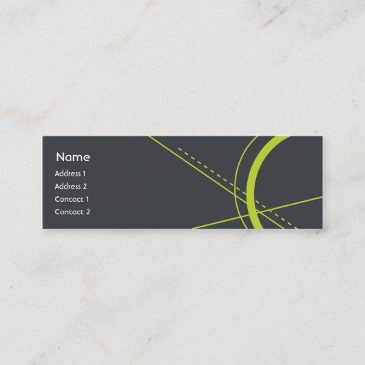 細い幾何学- スキニー名刺 (正面)