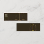 細い弁護士- スキニー名刺 (正面/裏面)