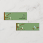 細い木の鳥- スキニー名刺 (正面/裏面)