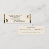 細い本の名刺の猫- スキニー名刺 (正面/裏面)