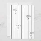 細い枠と小さなリボンのオーバル写真 セーブザデート (裏面)