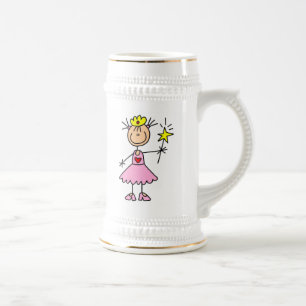 細い棒を持つプリンセス ビールジョッキ