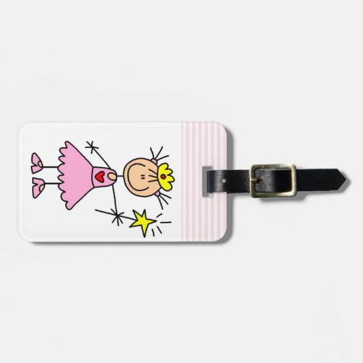 細い棒を持つプリンセス ラゲッジタグ (正面横)