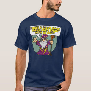 細い棒を持つ魔法使い Tシャツ