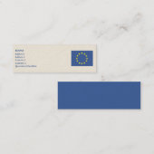 細い欧州連合- スキニー名刺 (正面/裏面)