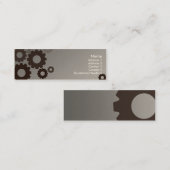細い灰色のコグ- スキニー名刺 (正面/裏面)