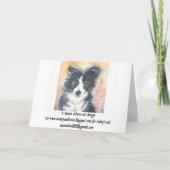 細い犬の卵およびスプーンのおもしろい! カード (裏面)