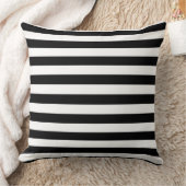 細い白黒のストライプパターン クッション (ブランケット)