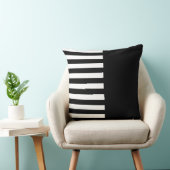 細い白黒のパタストライプーン投げピロ クッション (椅子)
