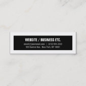 細い白黒大きいボーダー名刺 スキニー名刺 (裏面)