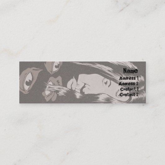 細い目- スキニー名刺 (正面)