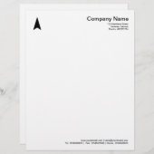 細い矢印 – 黒 レターヘッド (正面/裏面)