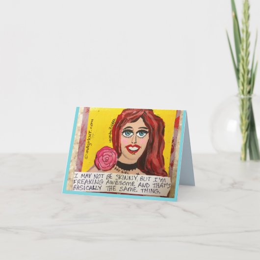 細い私はひどく神経質になっています カード (正面)