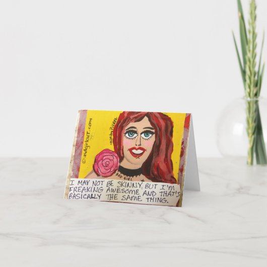 細い私はひどく神経質になっています カード (正面)