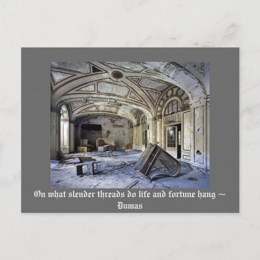 細い糸が人生と幸運を行うつることで… ポストカード (正面)