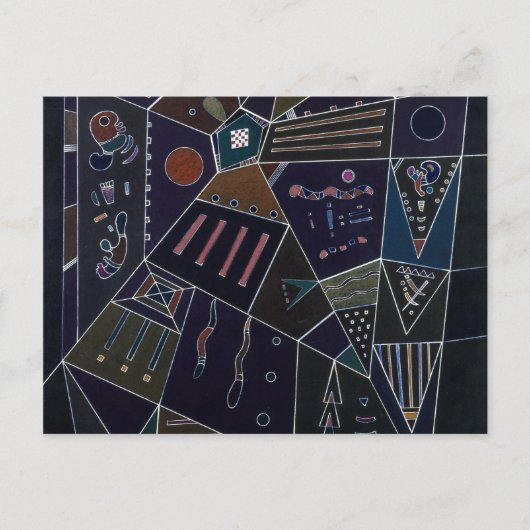 細い糸， 1943 by Wassily Kandinsky ポストカード (正面)