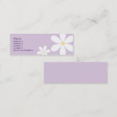 細い紫色のデイジー- スキニー名刺 (正面/裏面)