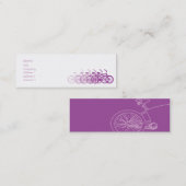 細い紫色のバイク- スキニー名刺 (正面/裏面)