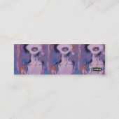 細い紫色の唇- スキニー名刺 (裏面)