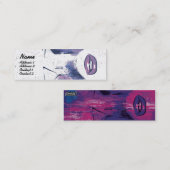 細い紫色の唇- スキニー名刺 (正面/裏面)