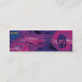 細い紫色の唇- スキニー名刺 (裏面)