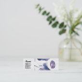 細い紫色の唇- スキニー名刺 (スタンド正面)