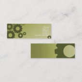 細い緑のコグ- スキニー名刺 (正面/裏面)